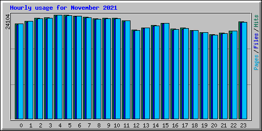 Hourly usage for November 2021