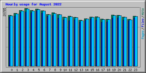 Hourly usage for August 2022