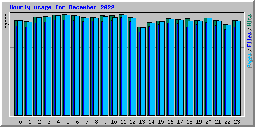 Hourly usage for December 2022