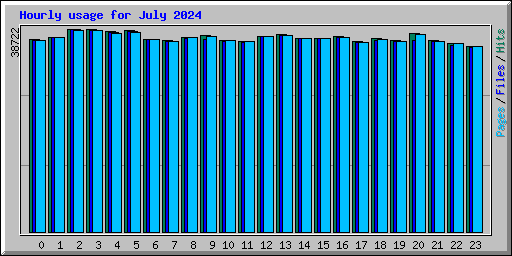 Hourly usage for July 2024