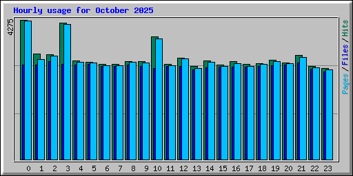 Hourly usage for October 2025