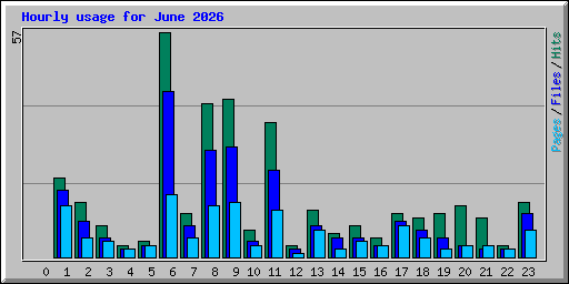 Hourly usage for June 2026